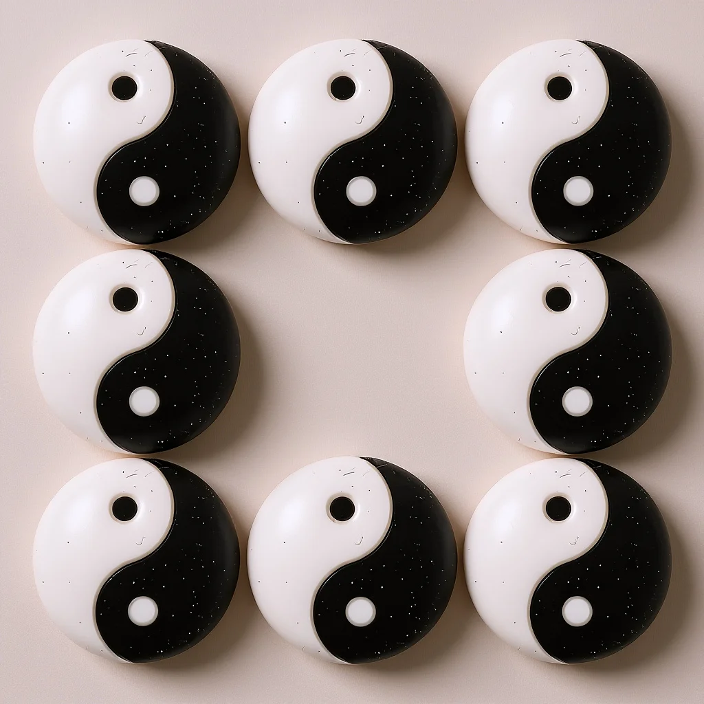 

8Pcs Tennis Racket Vibration Dampeners Silicone Shock Absorbers Tai Chi Pattern Small Dampeners Tennis Racket Supplies