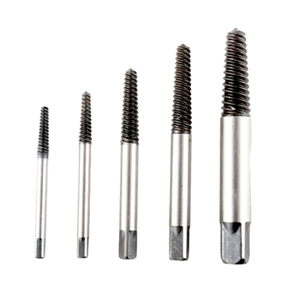 

5pcs Broken Screw Extractor Set Vanadium Steel Auto Repair Tool For Stripped Damaged Bolts Easy Out Extractor Hand