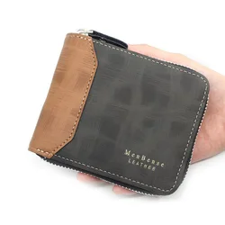 Casual Men Wallets Small Money Purses Wallets New Design Dollar Price Top Men Thin Wallet With Coin Bag Zipper Wallet wholesale