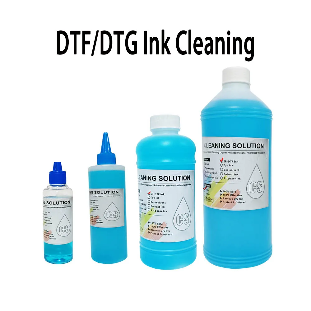 Solución de Limpieza de Tinta DTF/DTG para Epson, Líquido de Limpieza Potente Compatible con DX4, DX5, L1800, L805, L800, 1390, I3200