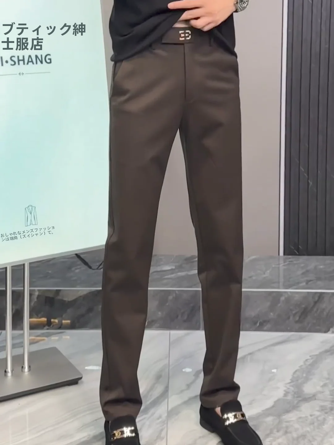 

High Quality Fashionable Men's Casual Pants Autumn New Arrival Business Style Comfortable Slim Fit Pocket Detail Iron Free