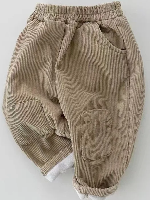 Inverno nuovo bambino pantaloni in pile ragazzo ragazze velluto a coste pantaloni caldi più velluto spesso infantile pantaloni Casual Vintage