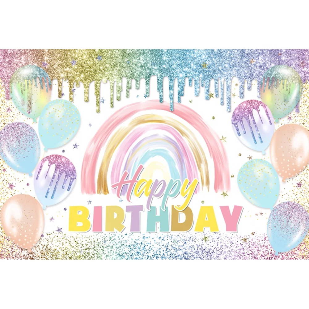 قوس قزح استحمام الطفل الخلفيات الوليد صبي فتاة حفلة عيد ميلاد صورة خلفية التصوير الفوتوغرافي لاستوديو الصور