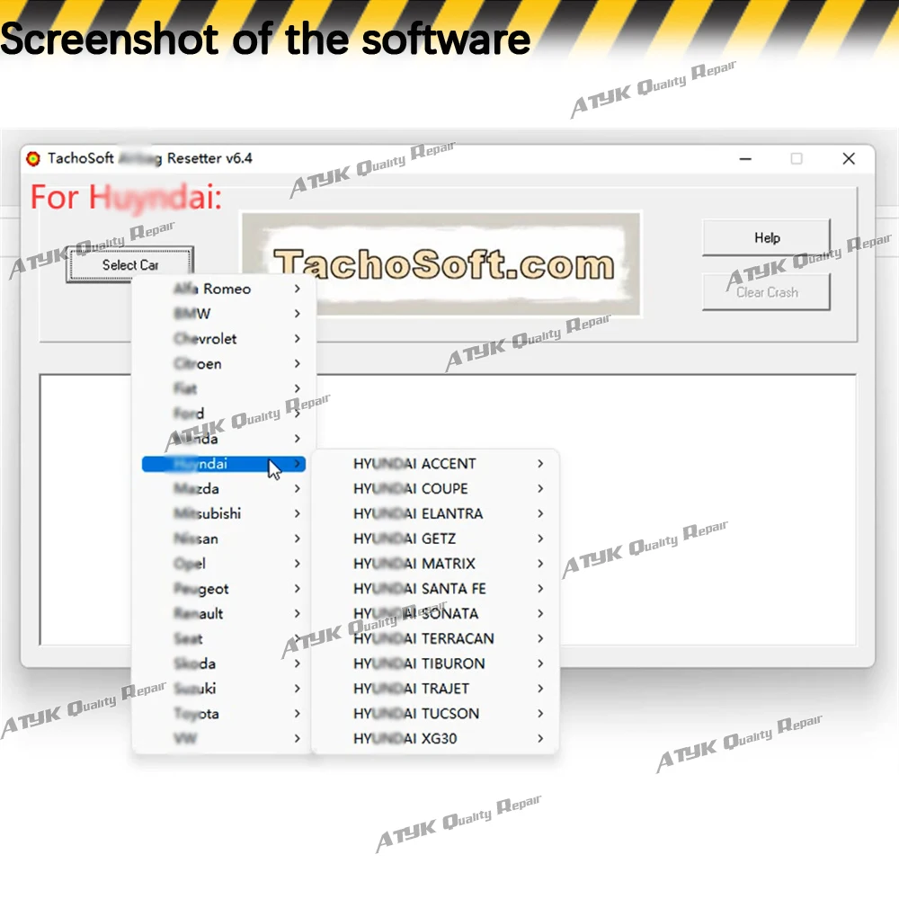 Tachosoft Airbag Resetter V6.4 inspectietools Auto-onderhoud 6.4 airbag resetter Reparatieapparatuur obd2 scanner auto