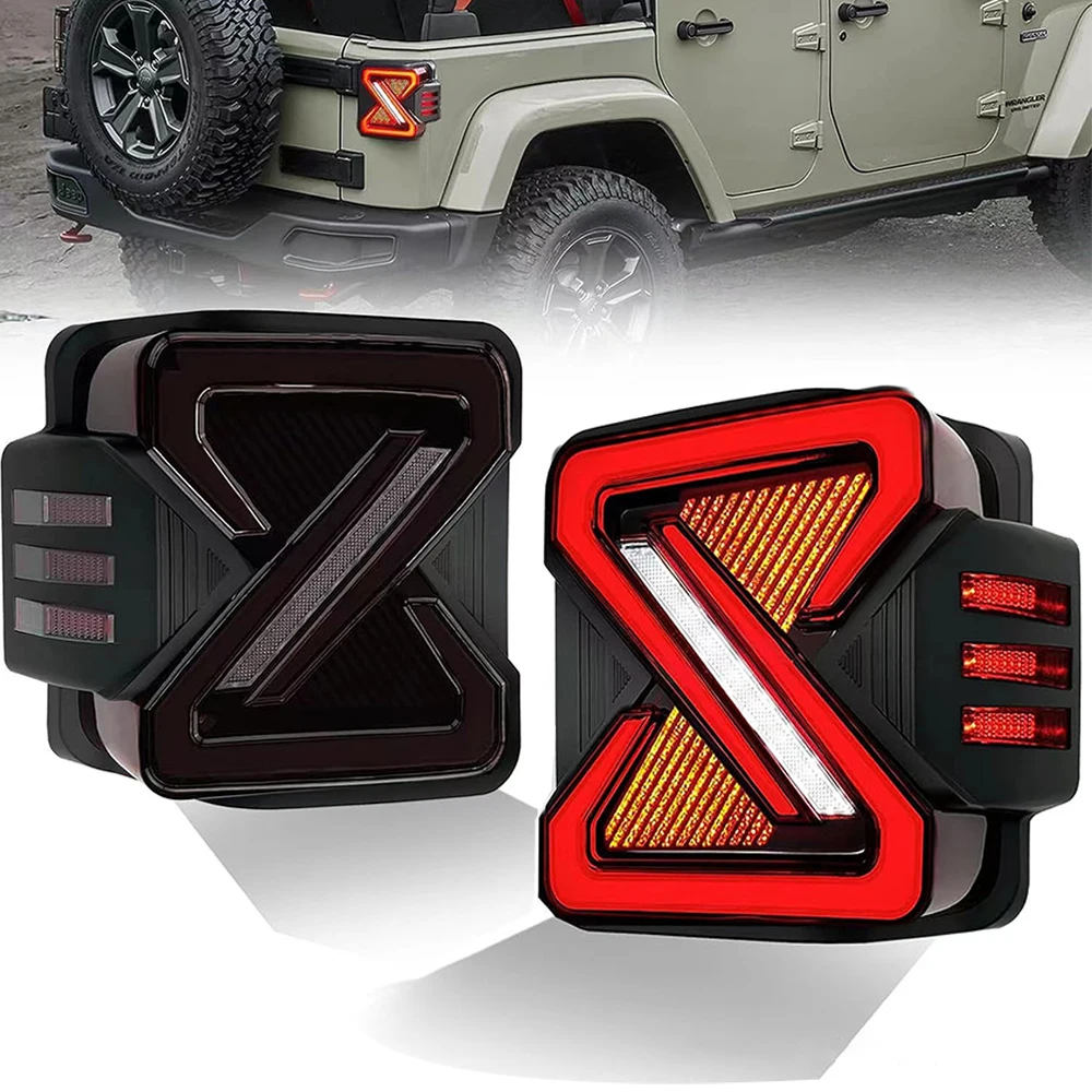 

Tail Lamp for Jeep Wrangler Tail Lights LED 2018-2022 Wrangler Rear Fog Brake Turn Signal Automotive Accessories