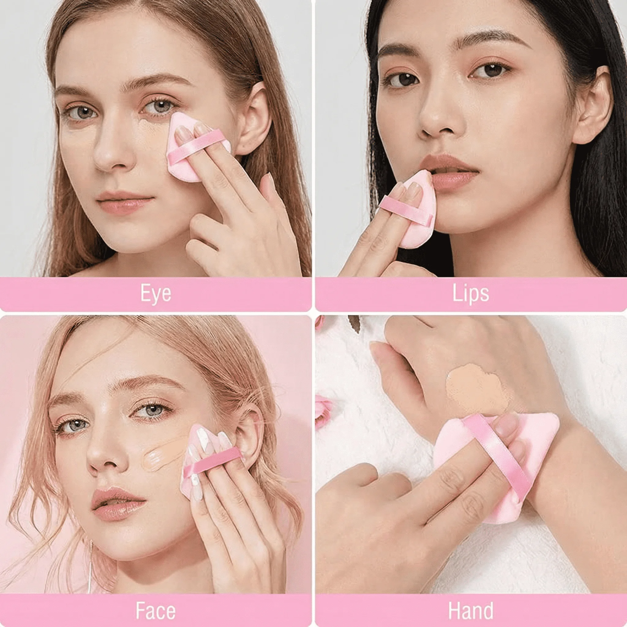 5 esponjas triangulares para polvos, esponjas para polvos secos y húmedos, herramienta de maquillaje de belleza triangular, esponjas para polvos triangulares.