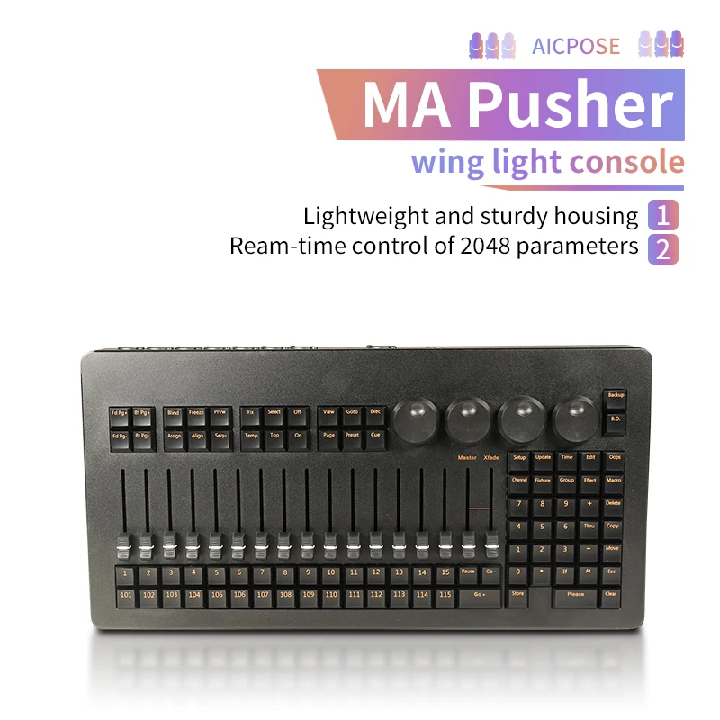 

DMX T0 MA Command Fader Wing On PC Console Stage Effect Lighitng Controller For DJ Disco Events Concerts Night Club