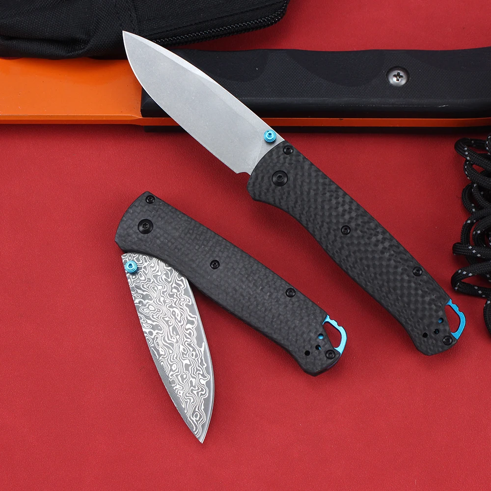

BM 535 складной нож Bugout, лезвие из дамасской стали, ручка из углеродного волокна, открытый кемпинг, охота, карманные ножи для выживания, инструменты EDC