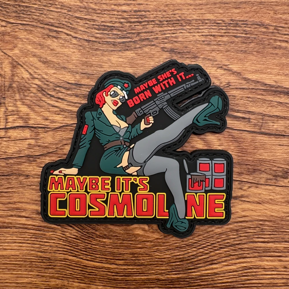 

A Patterned Pvc Material Sticker Morale Patch Badge Patch, with a Glow-In-The-Dark Effect, Used for Armbands, Backpacks, and Tactical Vests, Clothing Decoration Embroidery Patch Soft Rubber