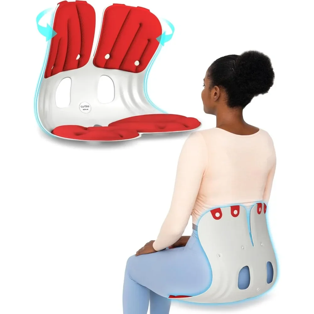 Curble Grand, Ergonomic Back and Lumbar Support for Good Posture Correction and Back Pain Relief, Perfect for Office, Floor Seat