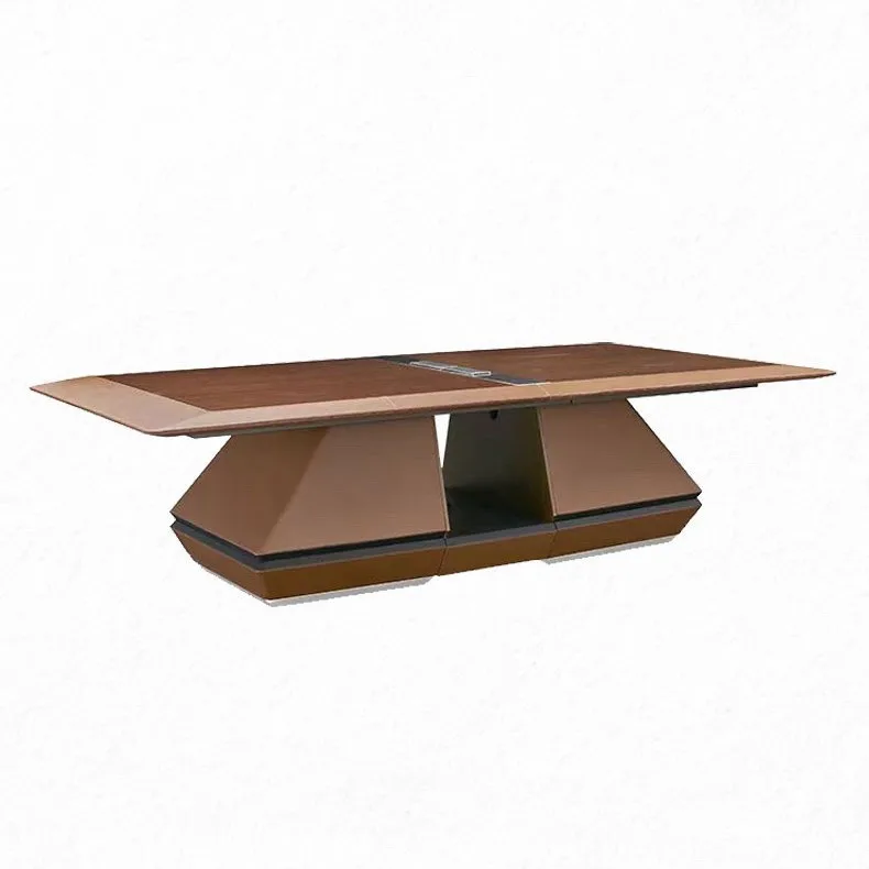 New Chinese conference table reception long table light luxury negotiation table simple