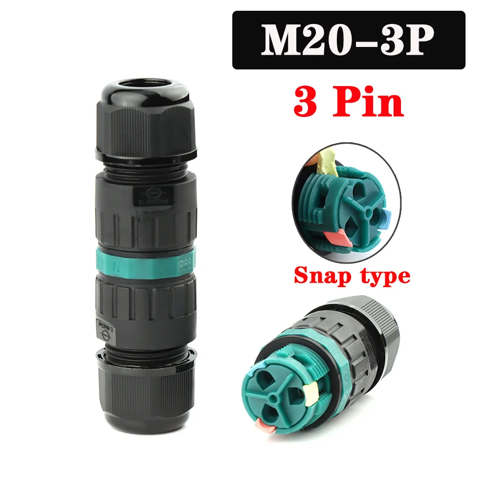 IP68 waterdichte connector 2 3 4 5-pins kabel Draadwartel Mouwconnectoren snelle schroefaansluiting Outdoor waterdichte terminal