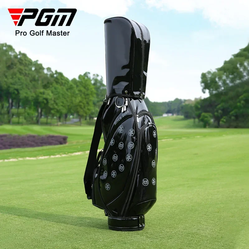 PGM Women Golf Bags Waterproof Lightweight Transparent Holds 13 Clubs Colorful Laser Transparent Portable Club Pack QB125