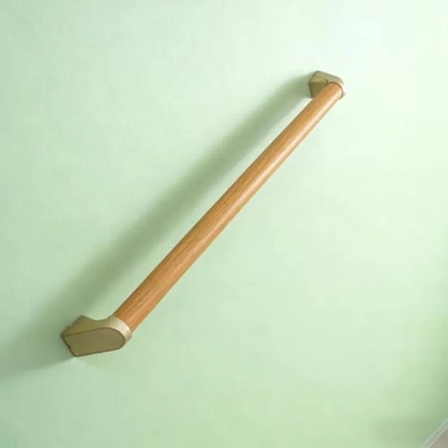 

7 Feet Modern Aluminum Handrail Set - ADA Compliant Indoor and Outdoor Stair Railing. 1.4" Diameter Grab Bar. Wall-Mounted with