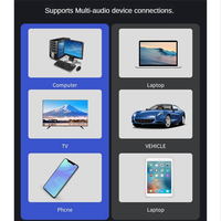 B02B-AK-270 AK270 12V Mini HIFI Power Amplifier Audio Home Car Theater Amplifier 2 Channel Amplifier USB/SD AUX Input