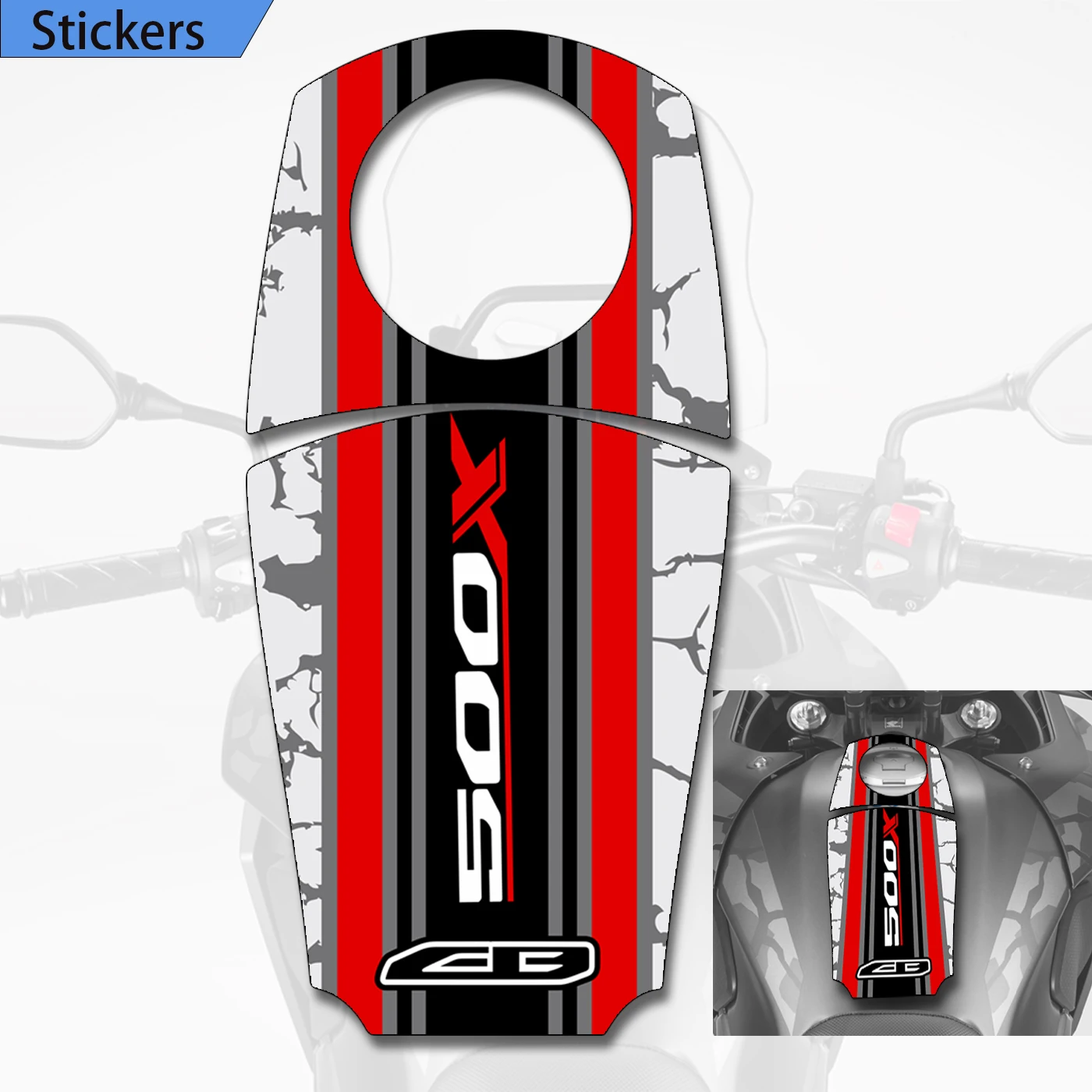 

CB500X CB 500X Fit Honda Tank Pad stickers adhesive Decals Protector Helmet Emblem Trunk Luggage Fairing Fender 2017 -2021