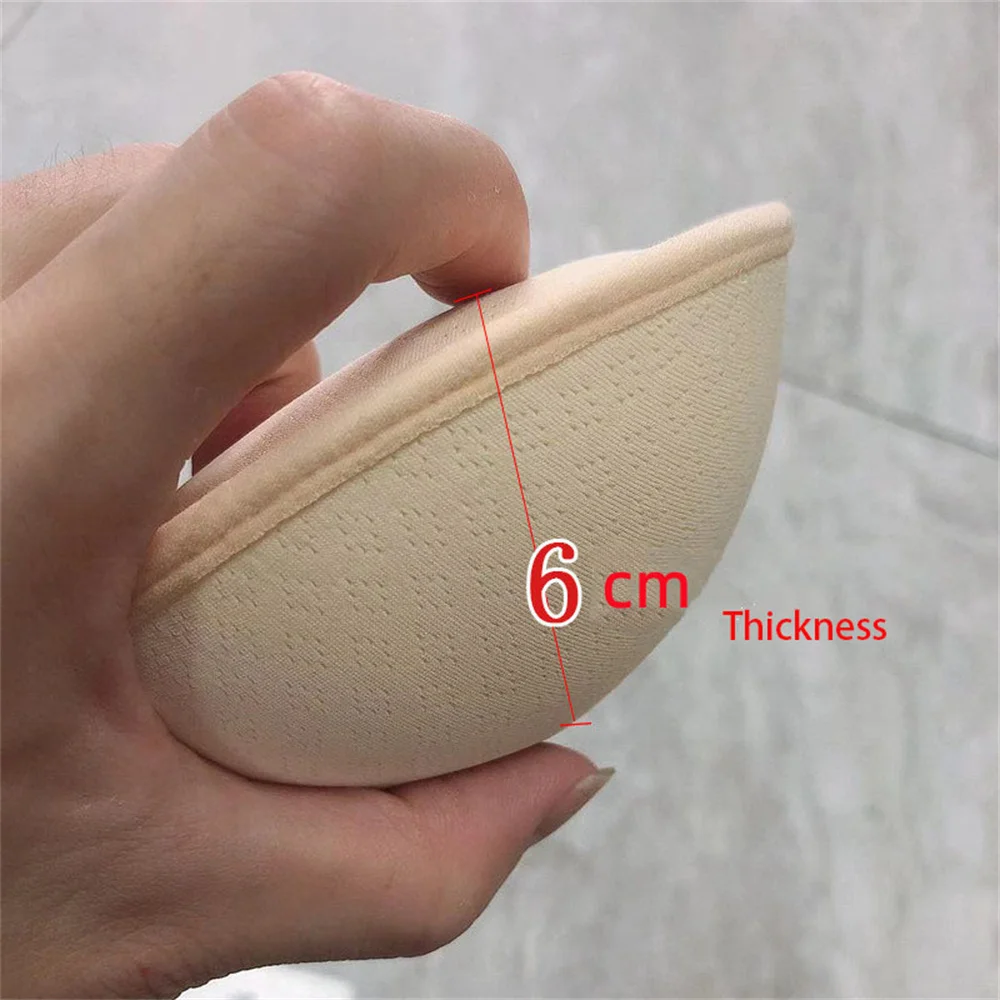 Almofadas de sutiã de esponja 3d, 6cm, para biquíni, roupa íntima feminina, forro de sutiã acolchoado, maiô, inserções de sutiã