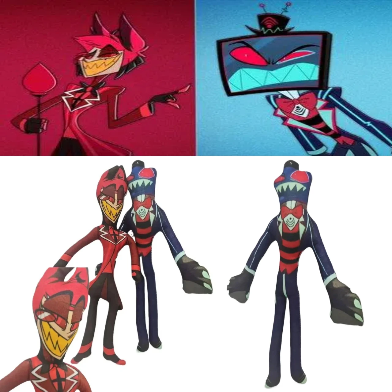 

Периферийные устройства Hell Inn, плюшевая кукла Alastor, абстрактная игрушка для декомпрессии, Twistable Vox, фигурка 3 Vees, плюшевая игрушка, 3 В, декомпрессионные куклы