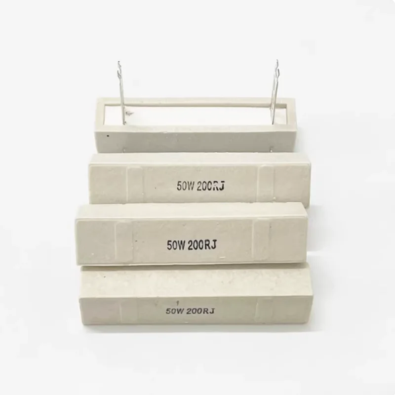 1PCS High-power cement resistor 50W 5% 0.1R 0.5R 1R 2R 3R 4R 5R 6R 8R 10R 20R 25R 30R 40R 68R 100R 220R 390R 1K 2K 120K 150K