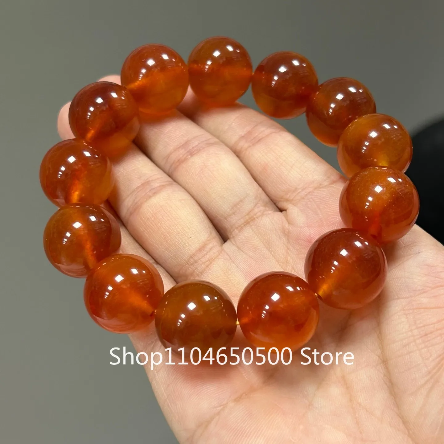 

18mm Certified Nature ice Yellow Burmese Jade jadeite beads bracelet Bangle