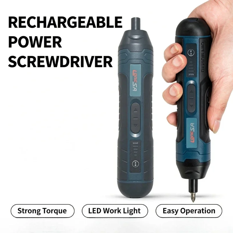 3.6V Straight Handle Electric Screwdriver Torque Adjustment Lithium Battery Multi Function Disassembly Repair Power Tool