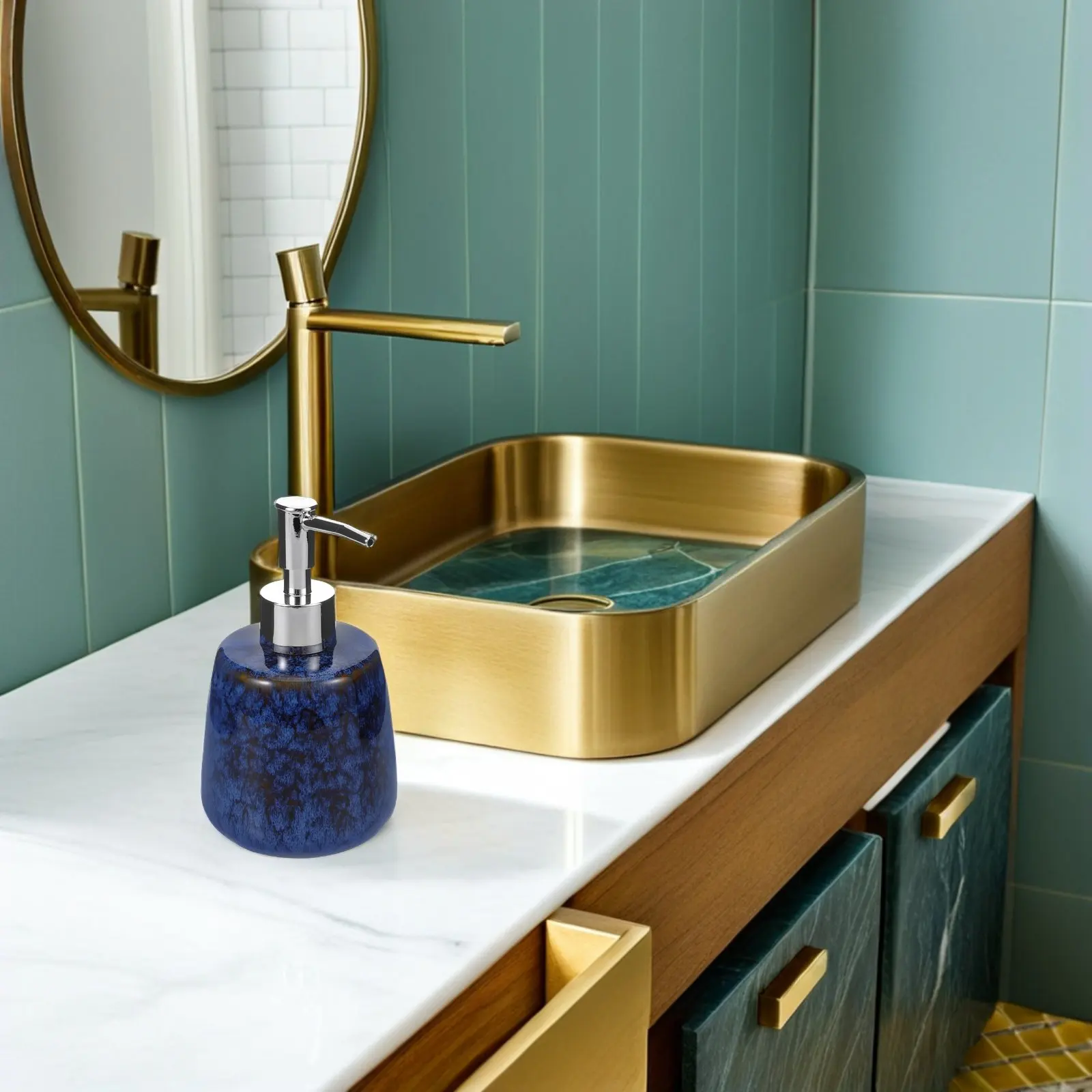 

Ceramic Pump Bottle Shower Gel Dispenser Refillable for Home Bathroom Soap Lotion Bathroom Soap Dispenser Shower Gel Bottle