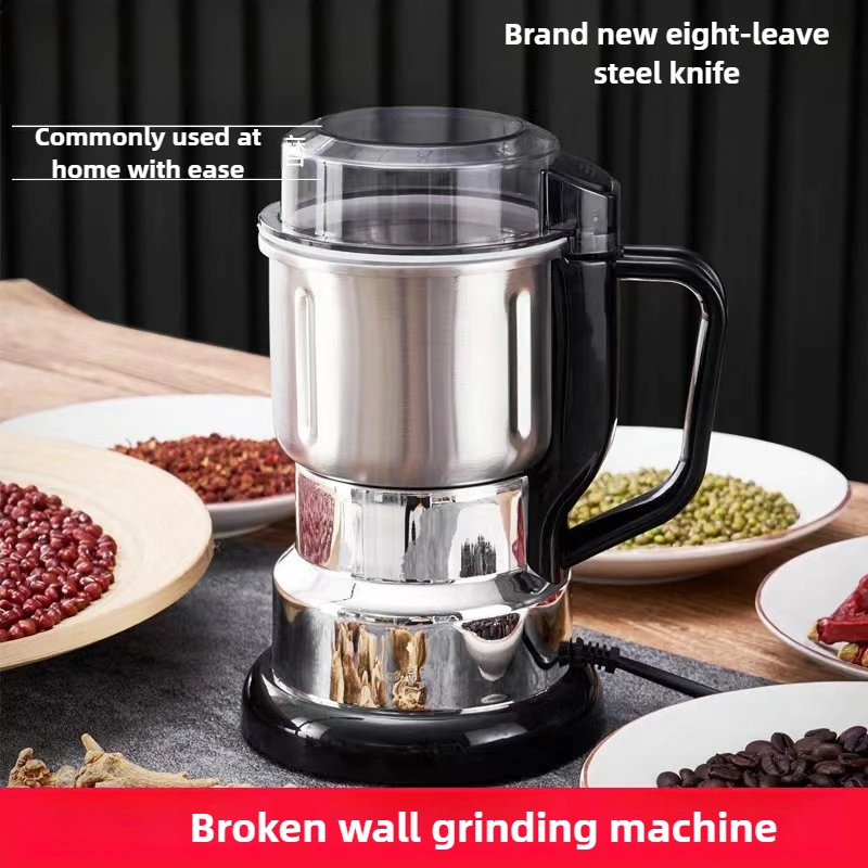 500ml 전기 그라인더:곡물/허브/향신료용 초미세 분말 |   스테인레스 스틸 다목적 밀 |   컴팩트하고 빠르고 쉽게 청소할 수 있음