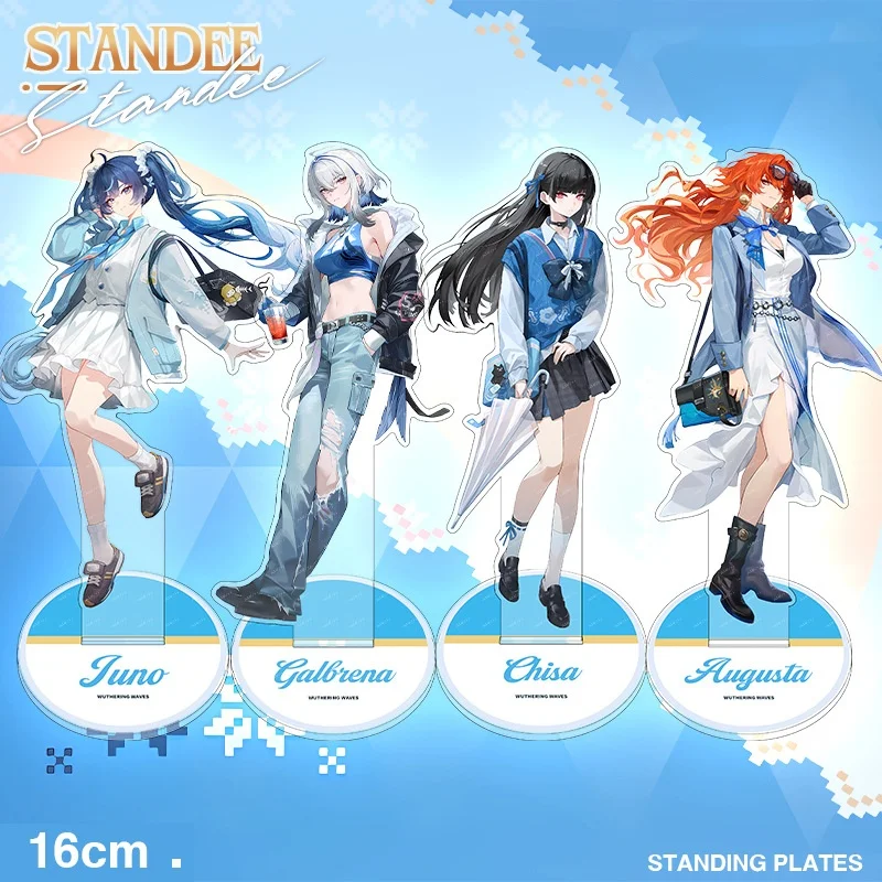 New Wuthering Waves Collaboration Character Stand Lucilla Denia Zani Cartoon Anime Game Desk Ornament Quicksand Keychain Gift