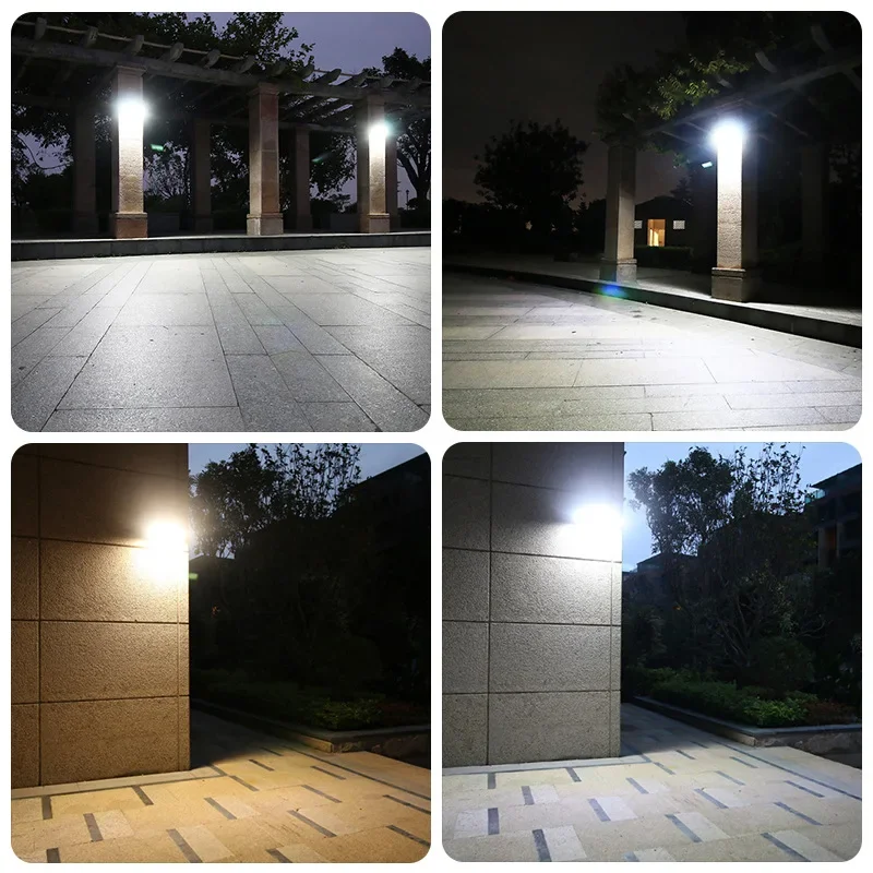 Upgraded Rainproof Outdoor Solar Wall Light, instalação simples, LED, Human Body Sensing, Iluminação doméstica, Villa e Jardim, IP65