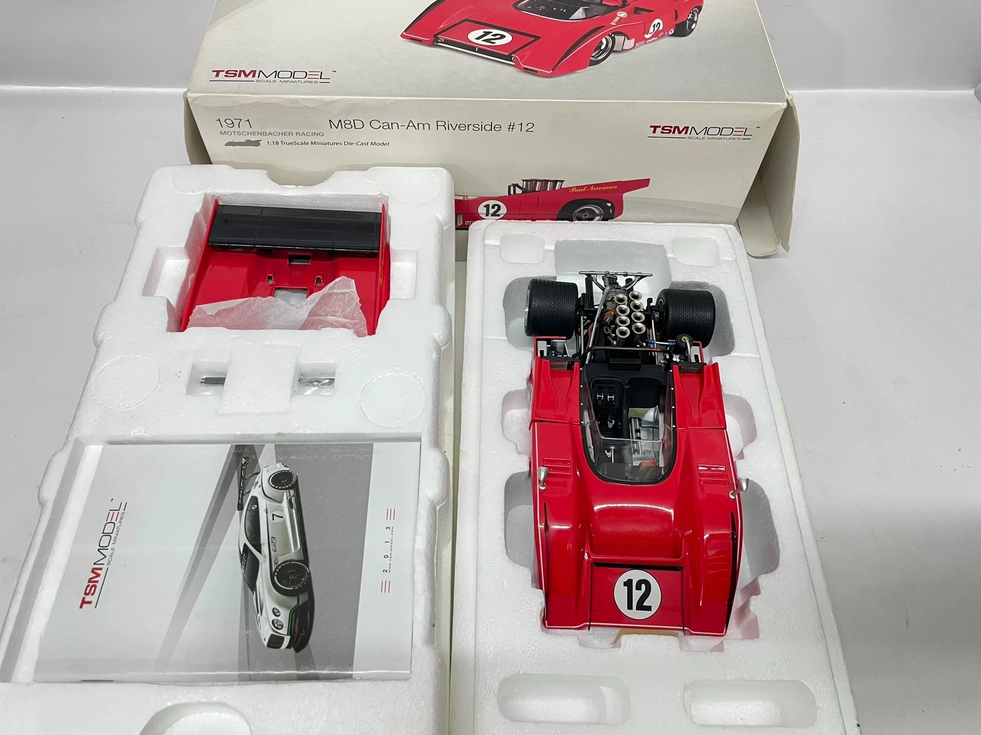 TSM 1:18 M8D Can-Am Riverside #12 1971 Simulation Limited Edition All Open Alloy Metal Static Car Model Toy Gift