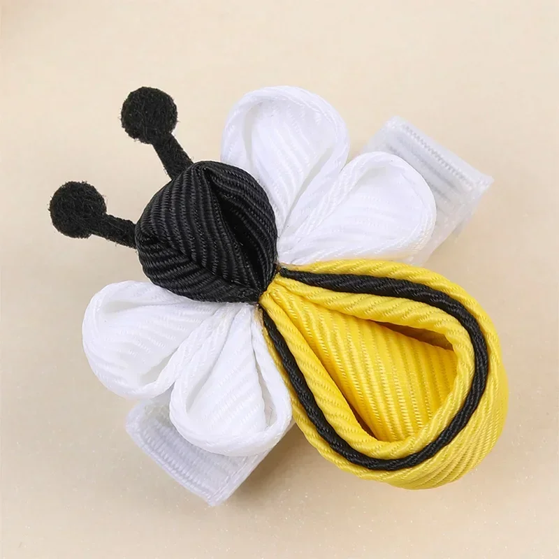 ncmama 2Pcs Creative Bee Hair Clips For Baby Girls Cartoon Animal Hair Pins Barrettes Hairgrips Kids Headwear Hair Accessories