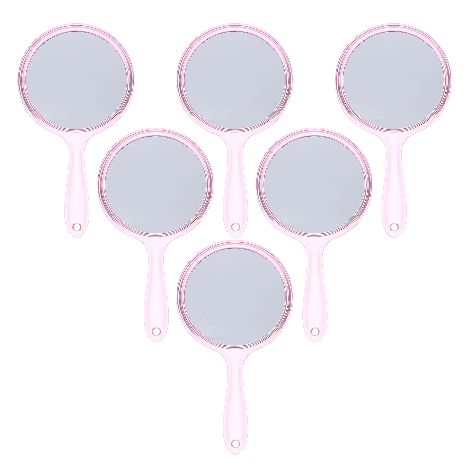 Miroir de maquillage de voyage Compact, Double face, grossissant, petit miroir rond, outil de retouche de vanité Portable pour femmes, 6 pièces