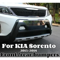 For KIA Sorento Car Styling High Quality Plastic ABS Chrome Front+Rear Bumper Cover Trim 2013-2014