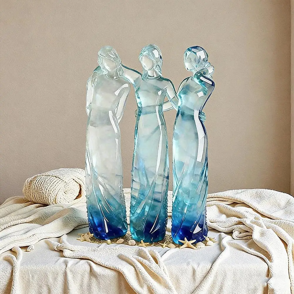 

Статуя из смолы, прозрачные сестры, фигурка богини ангела, подарок дружбы для женщин и девочек, лучшие друзья, украшение для стола, дома