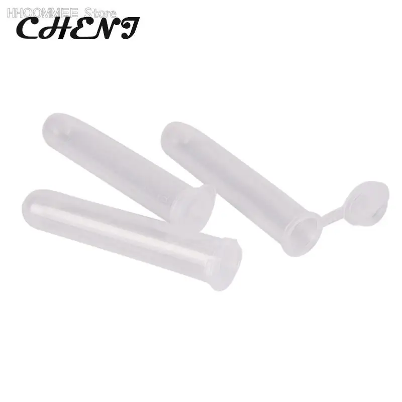 10pcs/set 10ML Micro Centrifuge Test Tube Clear Plastic Vial Container With Snap Cap Lid For Laboratory Sample Supply