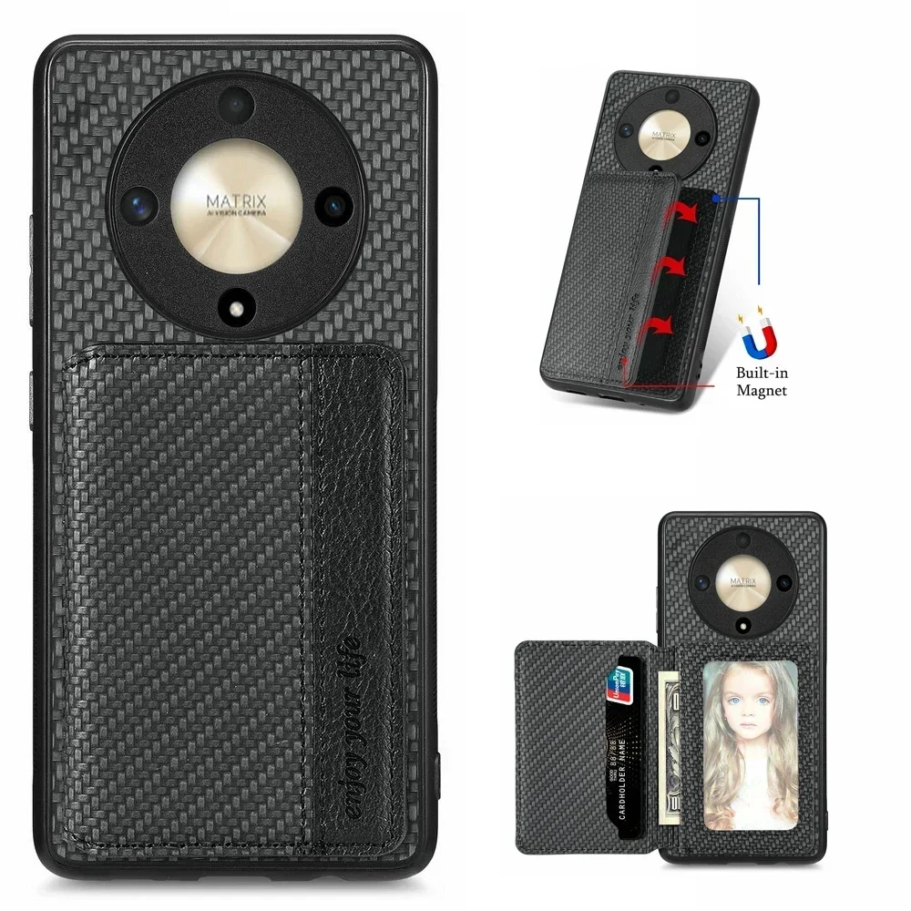 HONOR MAGIC 6 LITE 5 Magic6 7 Pro 5G Leather Card Cover Magnet RFID Funda Honor Magic 7 Lite Case Phone Magic7 Pro Back Etui