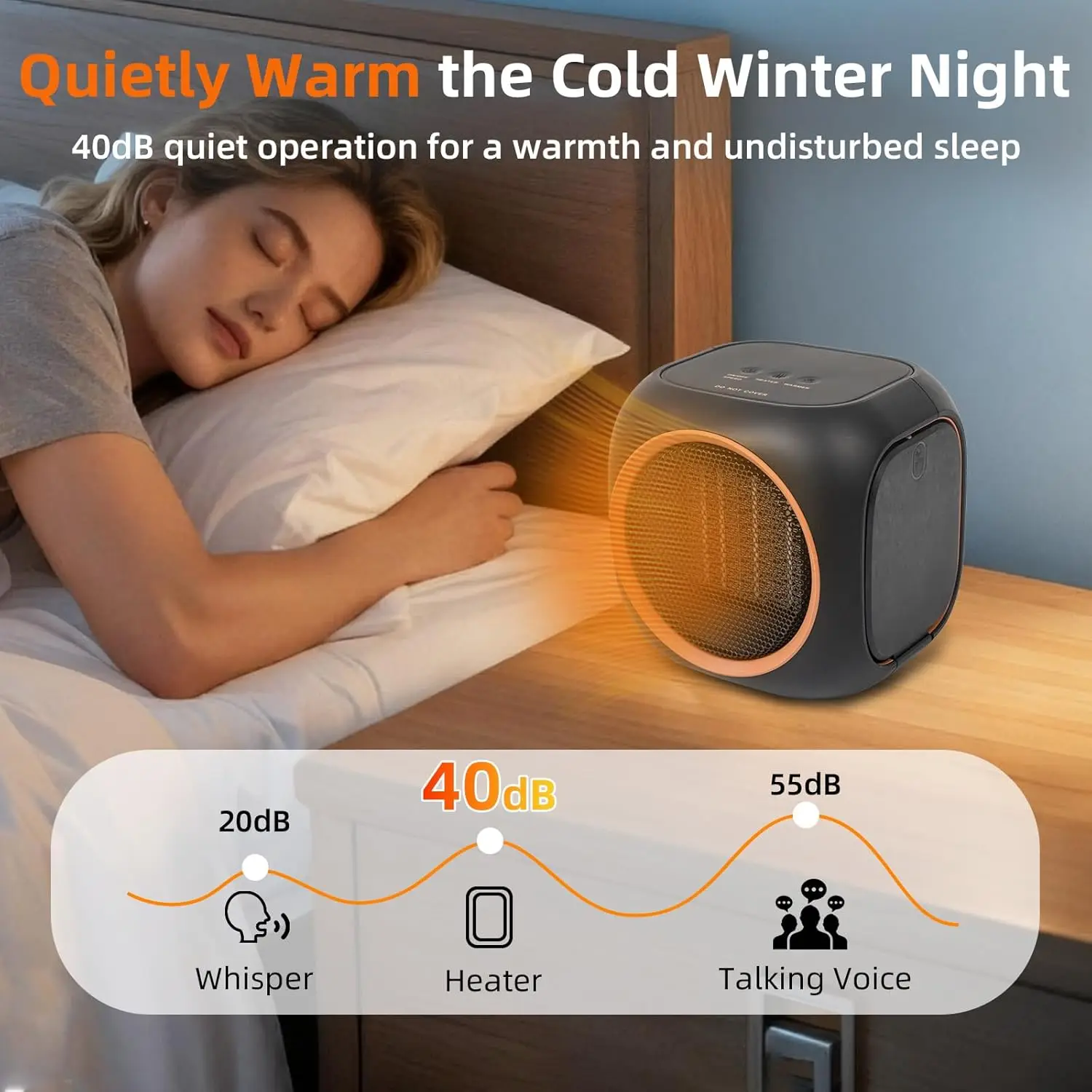 Riscaldatore con scaldatazze, riscaldatore elettrico termostatico per camera da letto, ufficio, stanze grandi