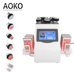 AOKO NEW 6 in 1 40K Vacuum Cavitation Weight Loss Devic Machine SPA Weight Loss Slimming Cellulite Removal Vacuum Body