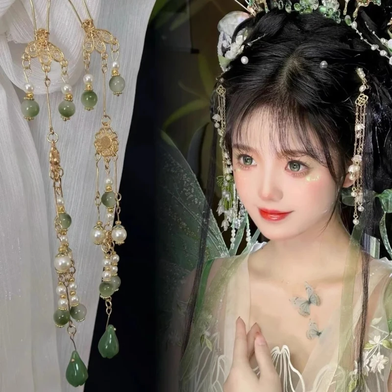 

Заколка для волос в древнем стиле, украшенная длинной кисточкой, заколка для волос Hanfu, маленькая заколка для волос, длинная кисточка, прогулочная заколка для волос, аксессуары для головных уборов