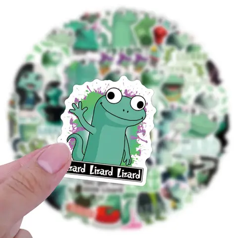 10/30/50PCS Cartoon Lizard MEME Cute Animal Cartoon Image DIY Decorative Suitcase Mobile Case Laptop Waterproof Sticker Kids Toy