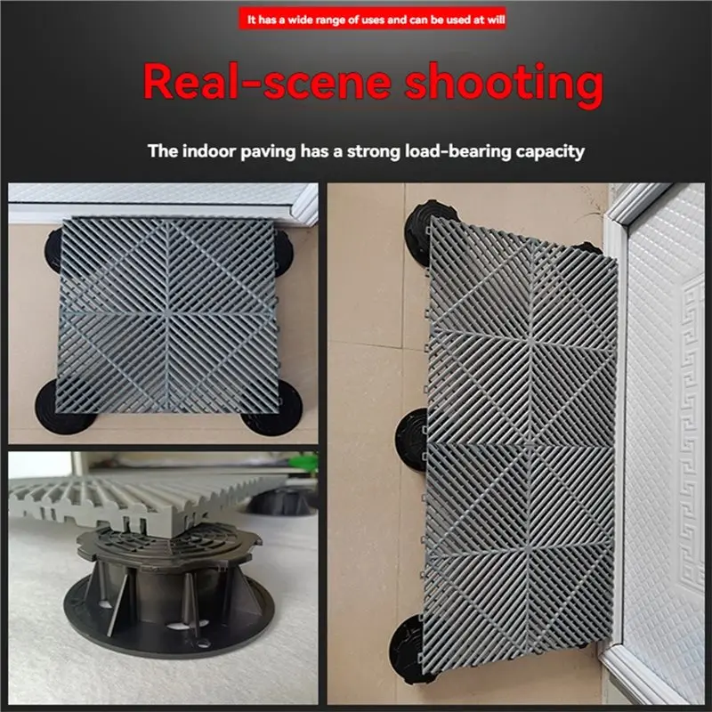 ABLN-For Terrace, Slab, Decking Boards, Slope Corrector Bearing System- 4PCS Height Adjustable Decking Support Pedestal Set