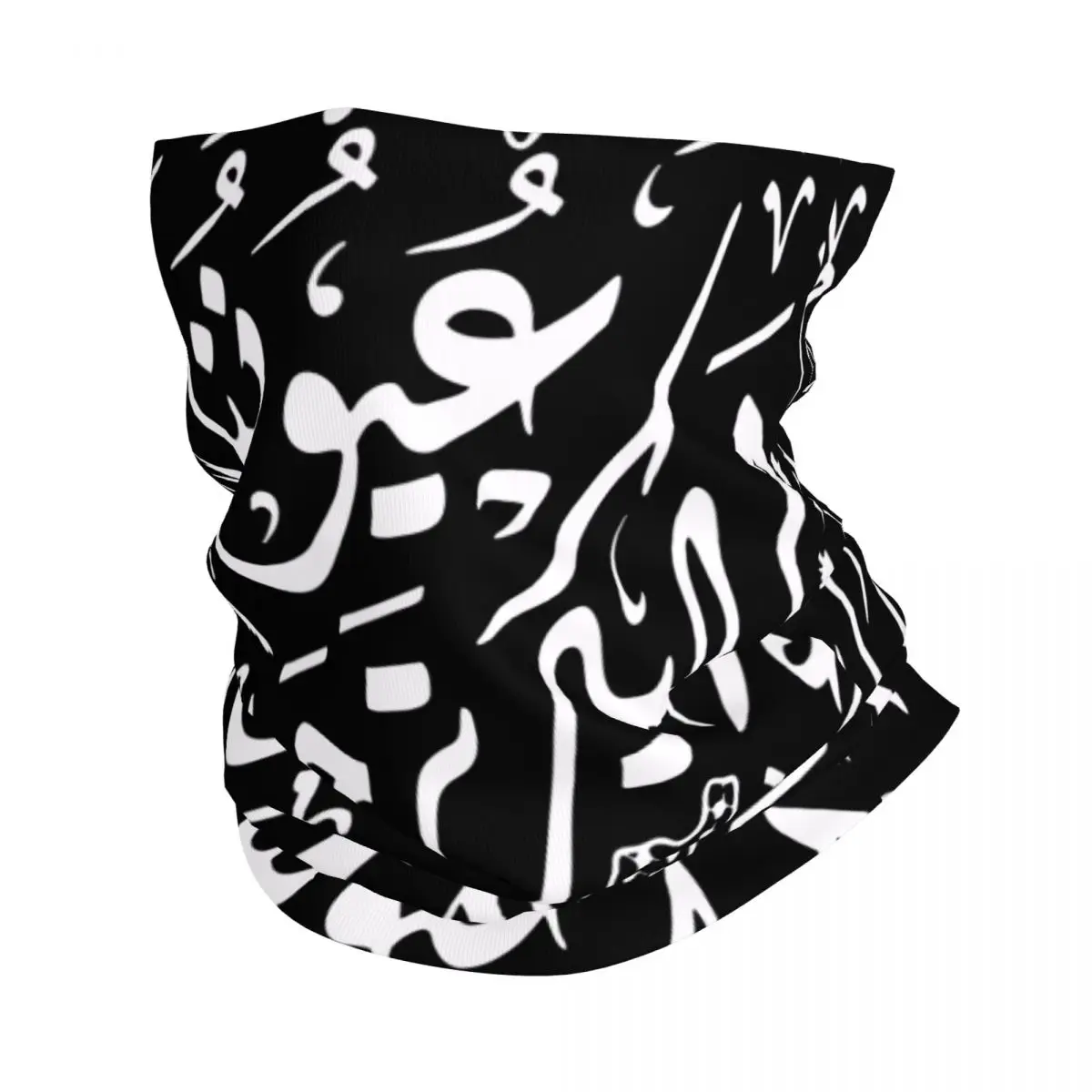 Palestine Arabic Calligraphy Palestinian Kufiya Map Bandana Neck Gaiter Magic Scarf Multifunctional Face Mask Hiking Breathable