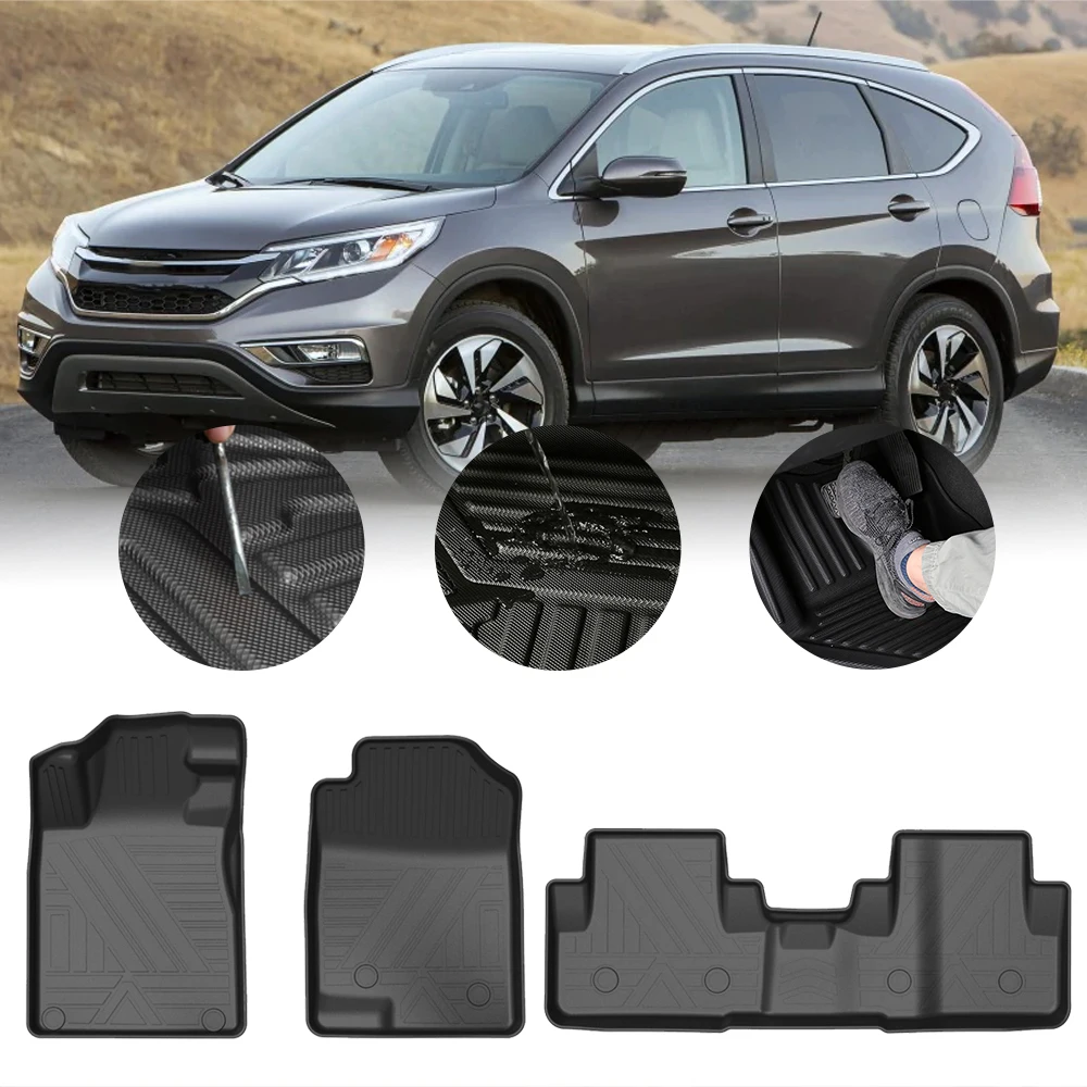 

TPE Car Floor Mats for Honda CR-V 2012 2013 2014 2015 2016 Waterproof Protective Rubber Car Pad Liner Auto Interior Accessories