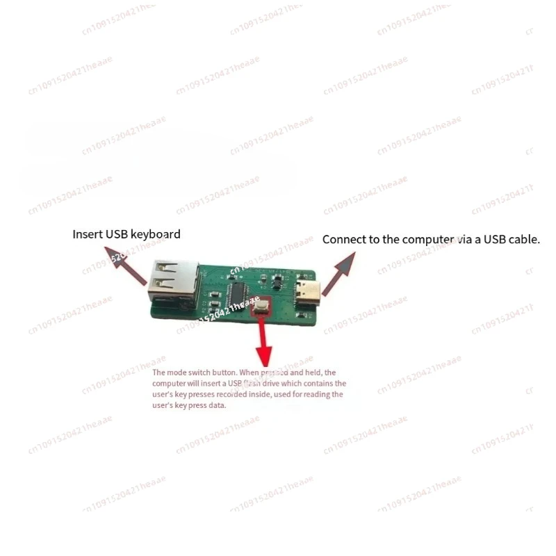 Suitable for USB Keylogger Near-source and Defense  Tool Keystroke Logging Tool Cyclic  of Input Characters