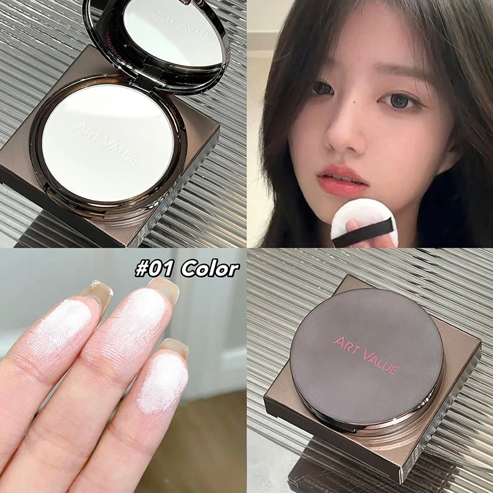 3 Colors Make Up Face Pressed Powder Long Lasting Oil Control Face Foundation Waterproof Face Powder Brighten Skin Concealer