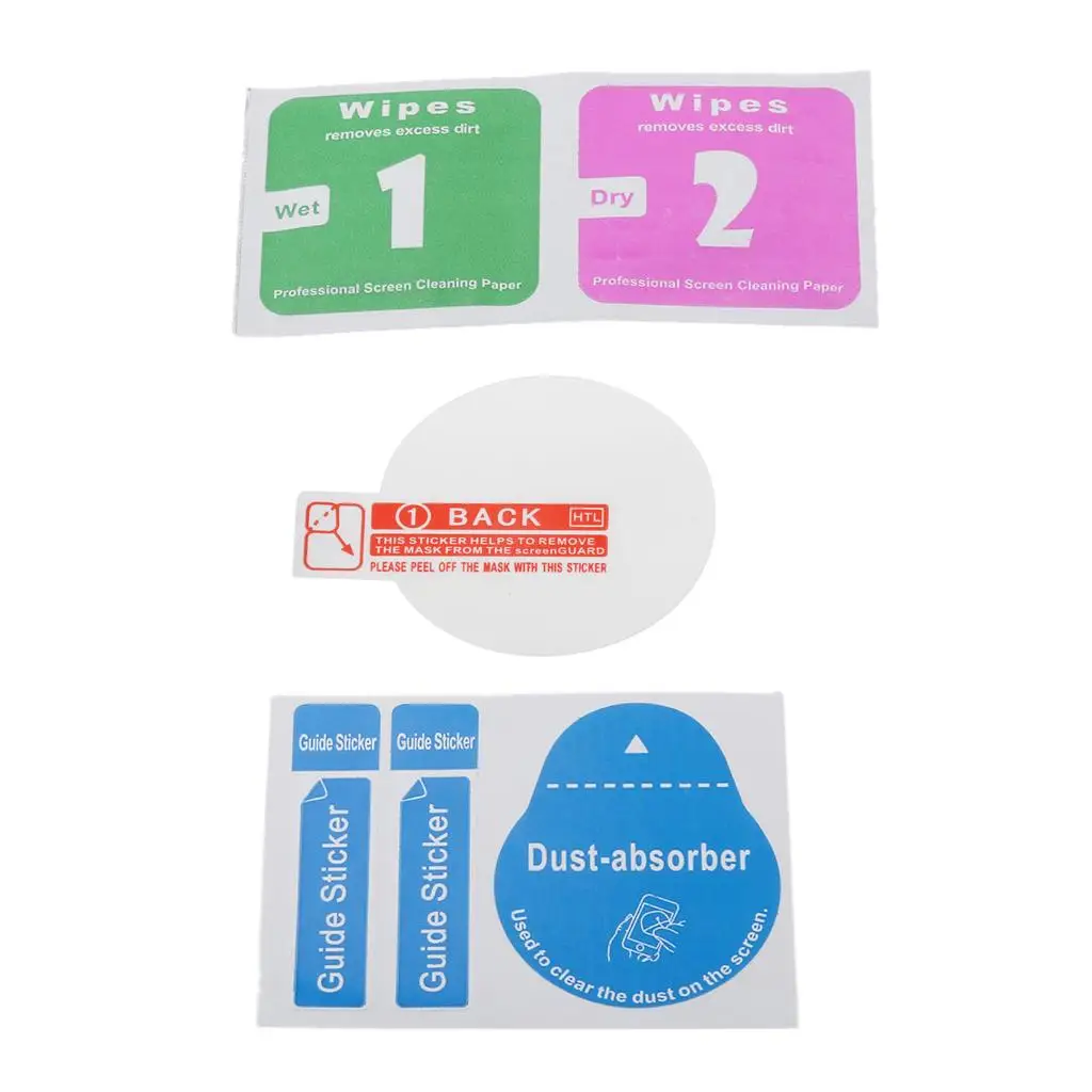 Universal Round Watch Tempered Glass Protective Film 9H Hardness Screen Cover Guard for Smart Watch Bracelet