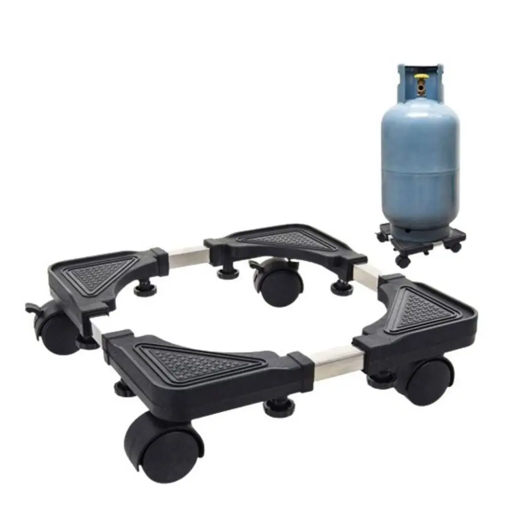 Universal 4 Caster Wheels Movable Base Adjustable Height Stand Support Refrigerator Base Heavy Duty Wheeled Base Laundry