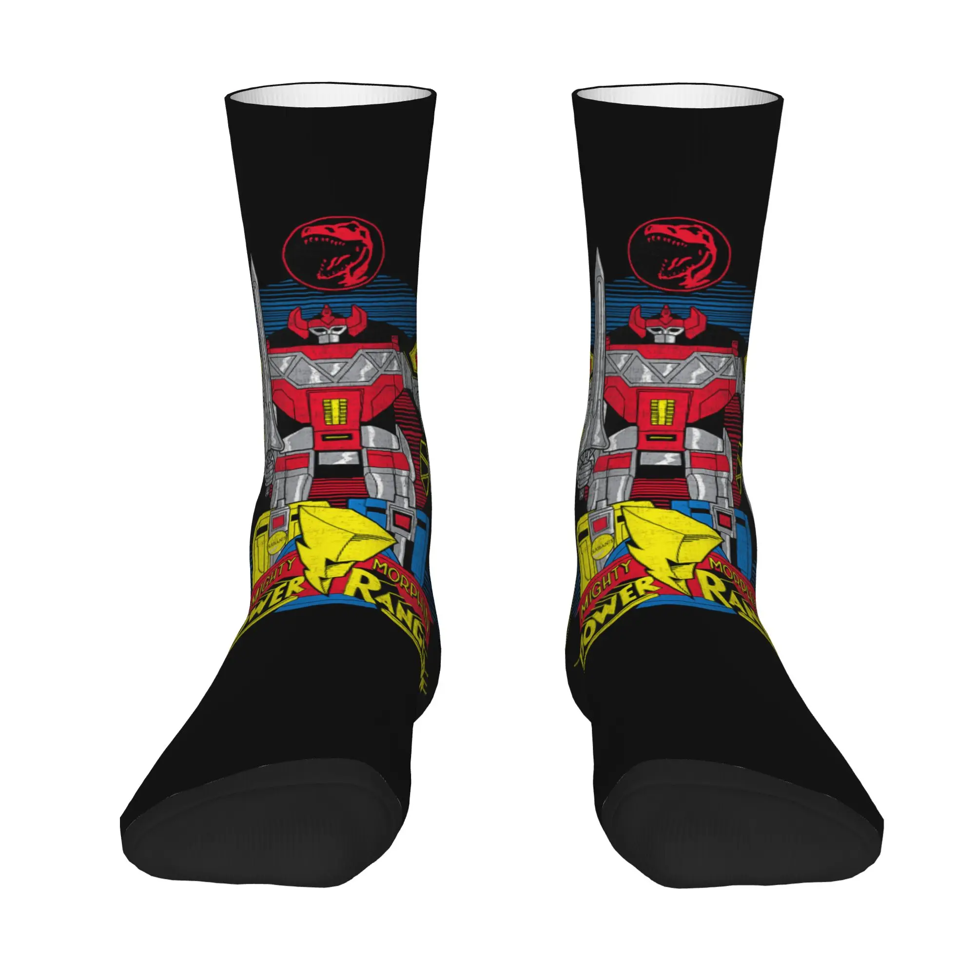 cycling socks Power Rangers Megazord Crazy Men's compression Socks Unisex items Crew Sock