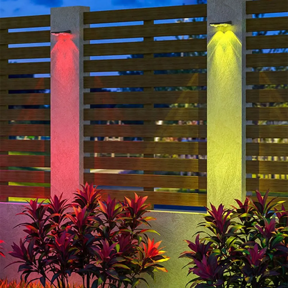 Waterproof Solar Deck Lights 3/9 Mode Warm White Solar Step Lights Sturdy LED Light Solar Fence Lamp Yard
