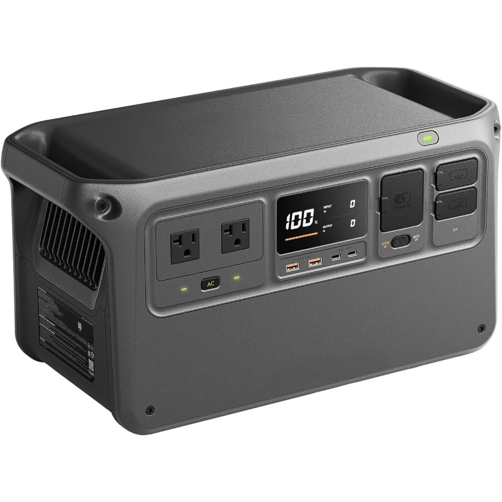 

Power 1000 Portable Power Station, 1024Wh LiFePO4 Battery, 2200W (Peak 2600W) AC/140W USB-C Output, 23db Ultra-Silent